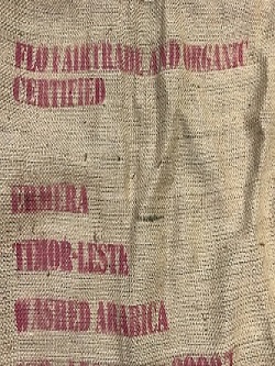 Fair Trade Timor Burlap Coffee Bag Sack